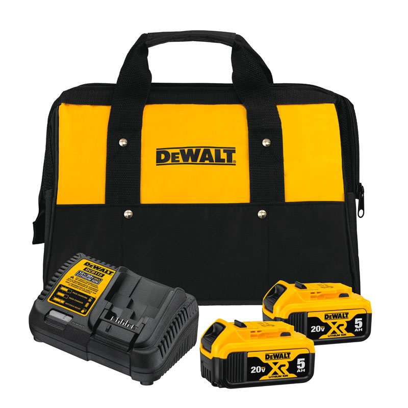 DEWALT DCB205-2CK – Kit inicial 2 baterías 5ah 20V max en ion de litio + cargador